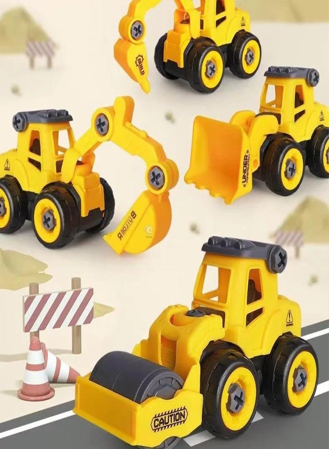 Space Enterprises Mechanical DIY Construction Engineering Car Toy Set of 4 | Building Sandbox Toys Truck, Birthday Gifts for Boys 2 3 4 5 6 Year Old - Set of 4 - Image 3